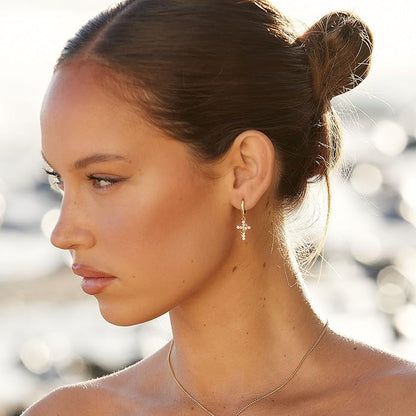 The Eternal Cross & Crown Earrings